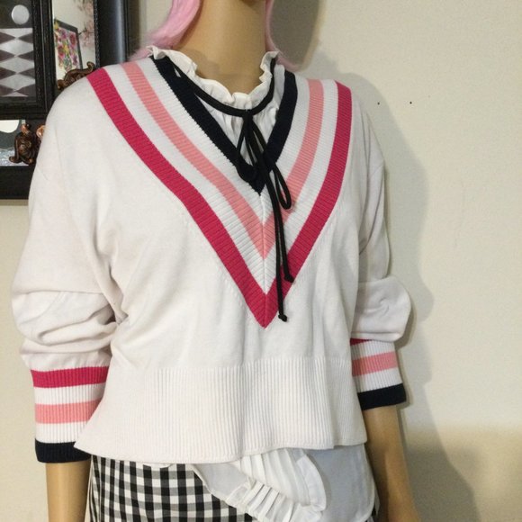 TOMMY HILFIGER SLOUCHY IVY LEAGUE SWEATER MEDIUM - Picture 5 of 10